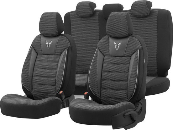 AMiO Komplet pokrowców na fotele samochodowe OTOM TORO 902 BLACK/SMOKED NZ