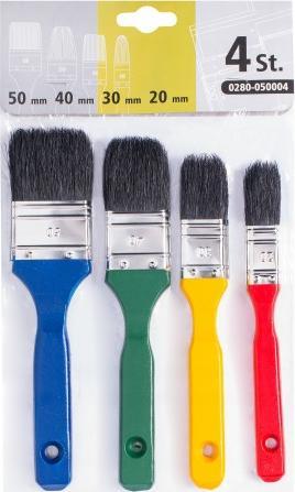 KAEM Zestaw pędzli malarskich płaskich 4 szt