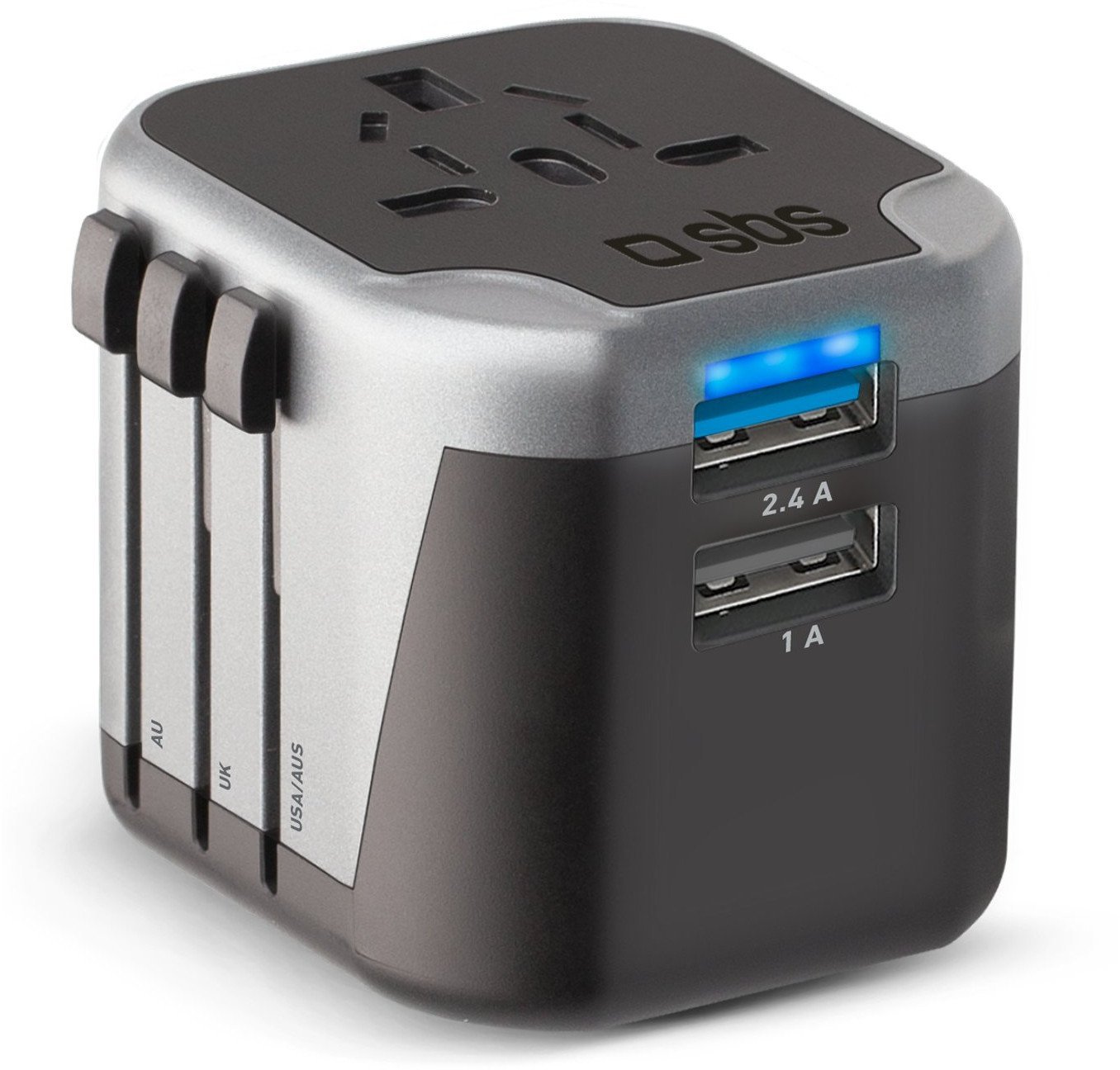 SBS Universal Travel Adapter 12W (EU/UK/US/AUS plug)