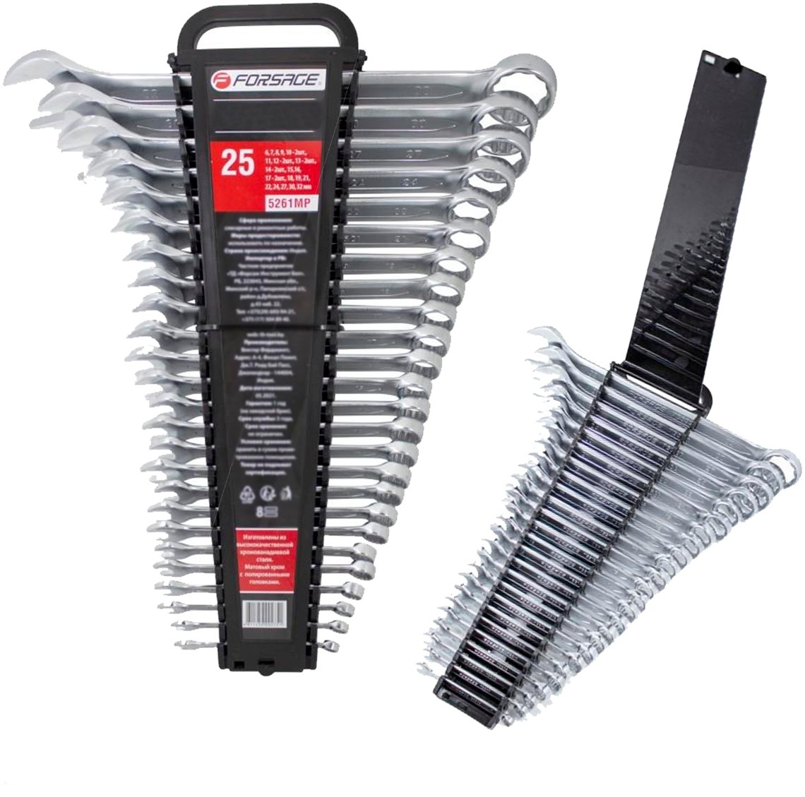 Zestaw klucze płasko-oczkowe 6-32mm 25el