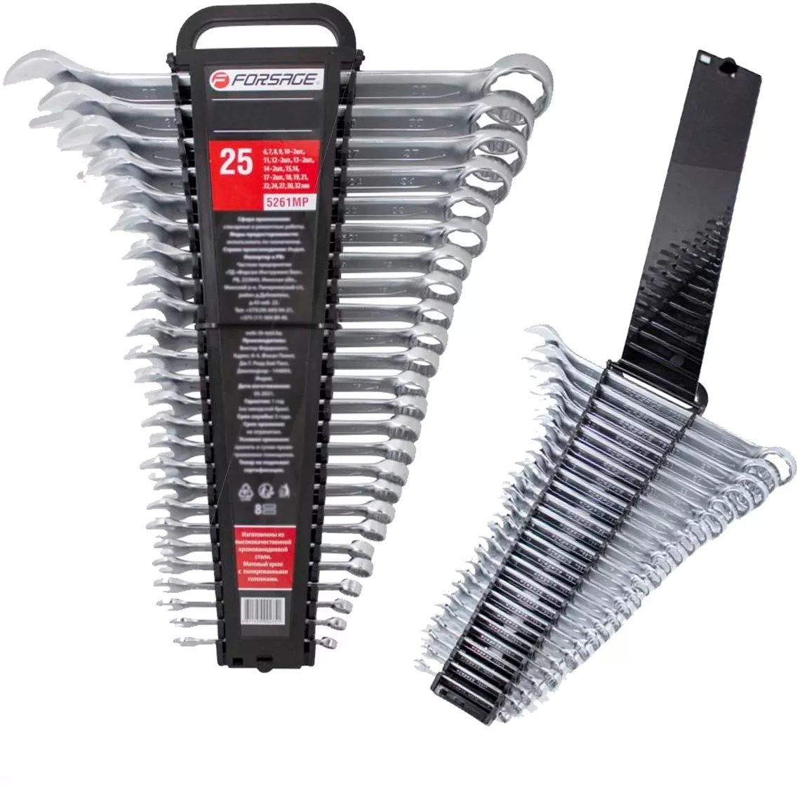 Zestaw klucze płasko-oczkowe 6-32mm 25el