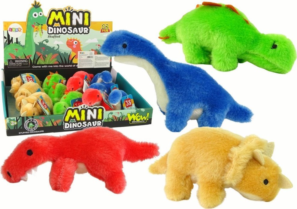 LeanToys Mini Pluszak Zwierzątko Dinozaur 4 Gatunki