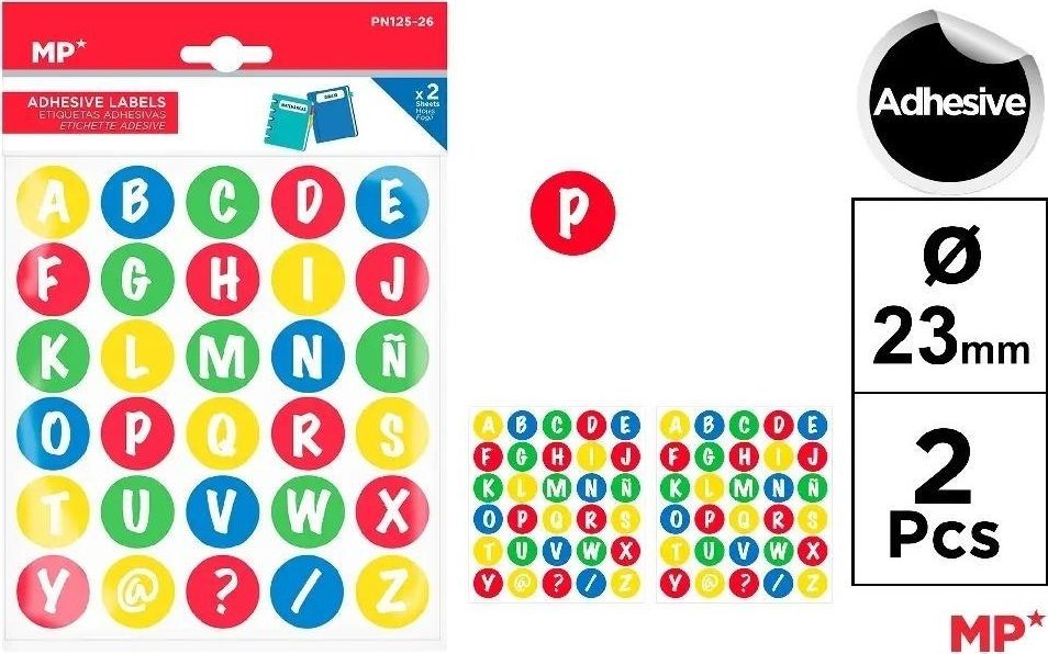 V-TAC Naklejki literki 2 arkusze