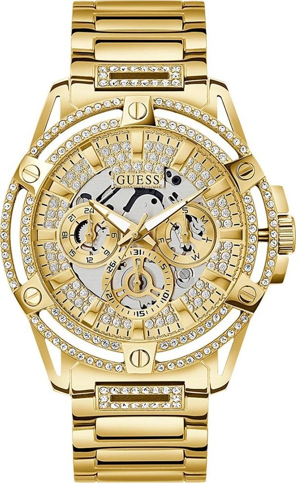 Zegarek Guess Zegarek męski Guess GW0497G2 CYRKONIE złoty
