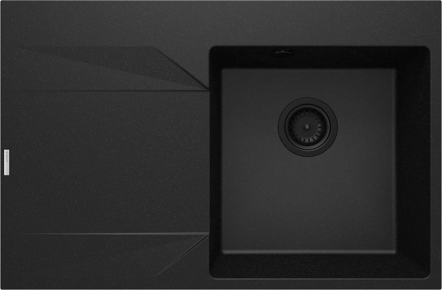 Zlewozmywak granitowy 1-komorowy z ociekaczem - lewy