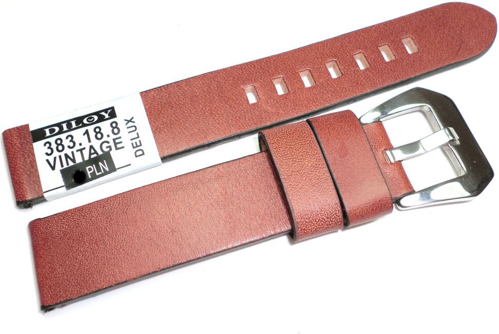 Diloy Skórzany pasek do zegarka 18 mm Diloy 383.18.8