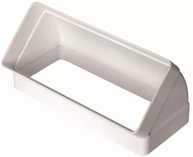 Kolano poziome kanału płaskiego 45 stopni 220x90 białe KP90-75