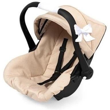 Fotelik samochodowy dla lalek z daszkiem beżowy