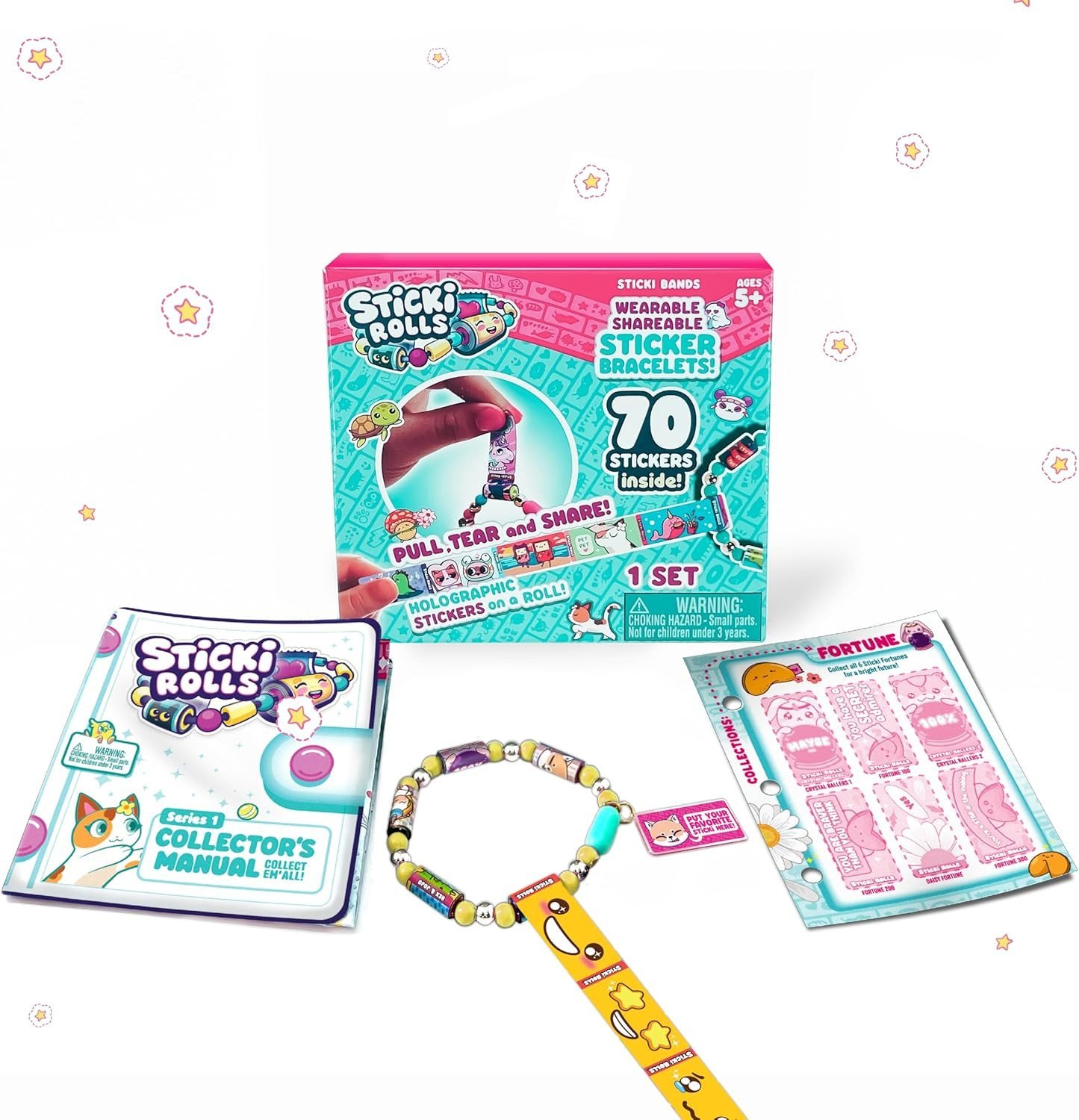 STICKI ROLLS bracelet with accessories and stickers, blind bag
