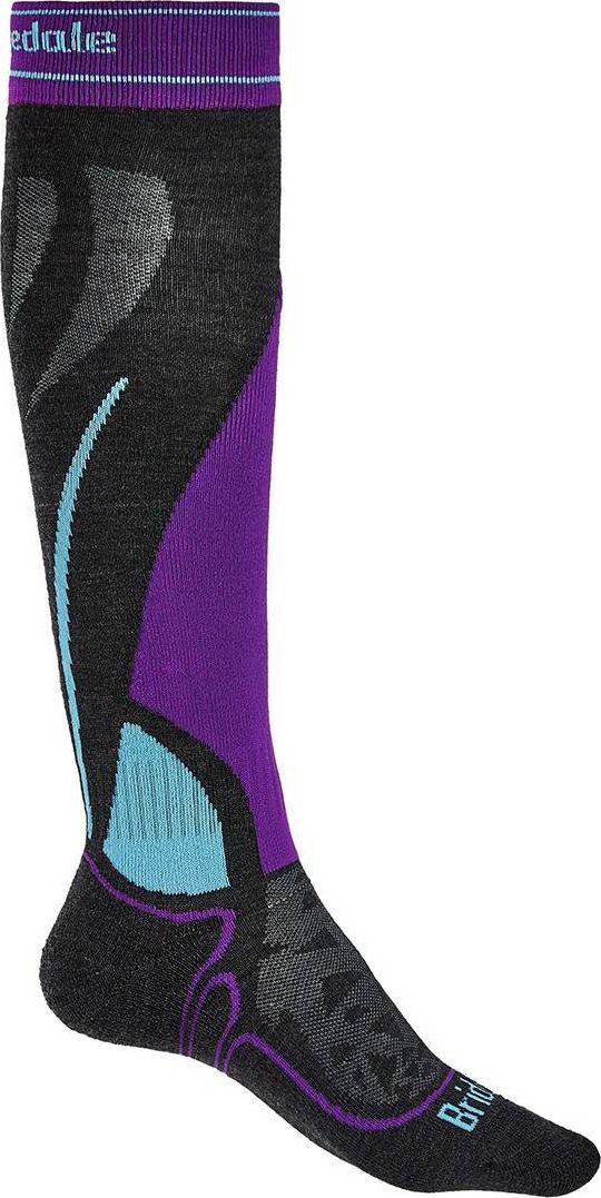 Bridgedale Skarpety narciarskie Bridgedale Ski Midweight Merino P - graph./purple 41 - 43