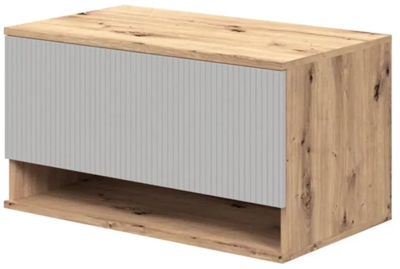 Szafka pod umywalkę AVIOLA 1S 80cm dąb artisan/kaszmirowy mat HALMAR