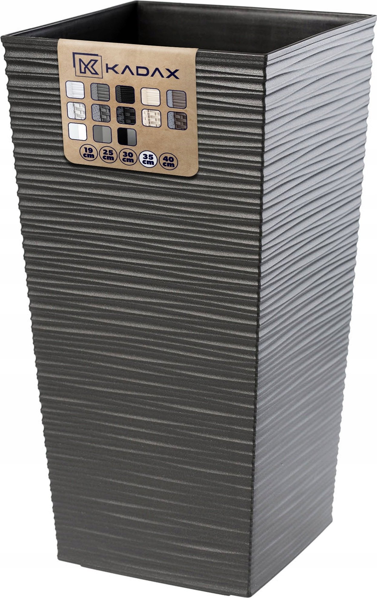 Kadax KADAX Doniczka Donica 34x68cm Wkład Grafit Dłuto