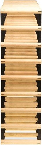 Wamar-Sosenka Regał na wino Stojak na 56 Butelek Szklanych/ PET RW-8/ 7x8 Surowy Naturalny Metal + Drewno RW-8-7x8-56