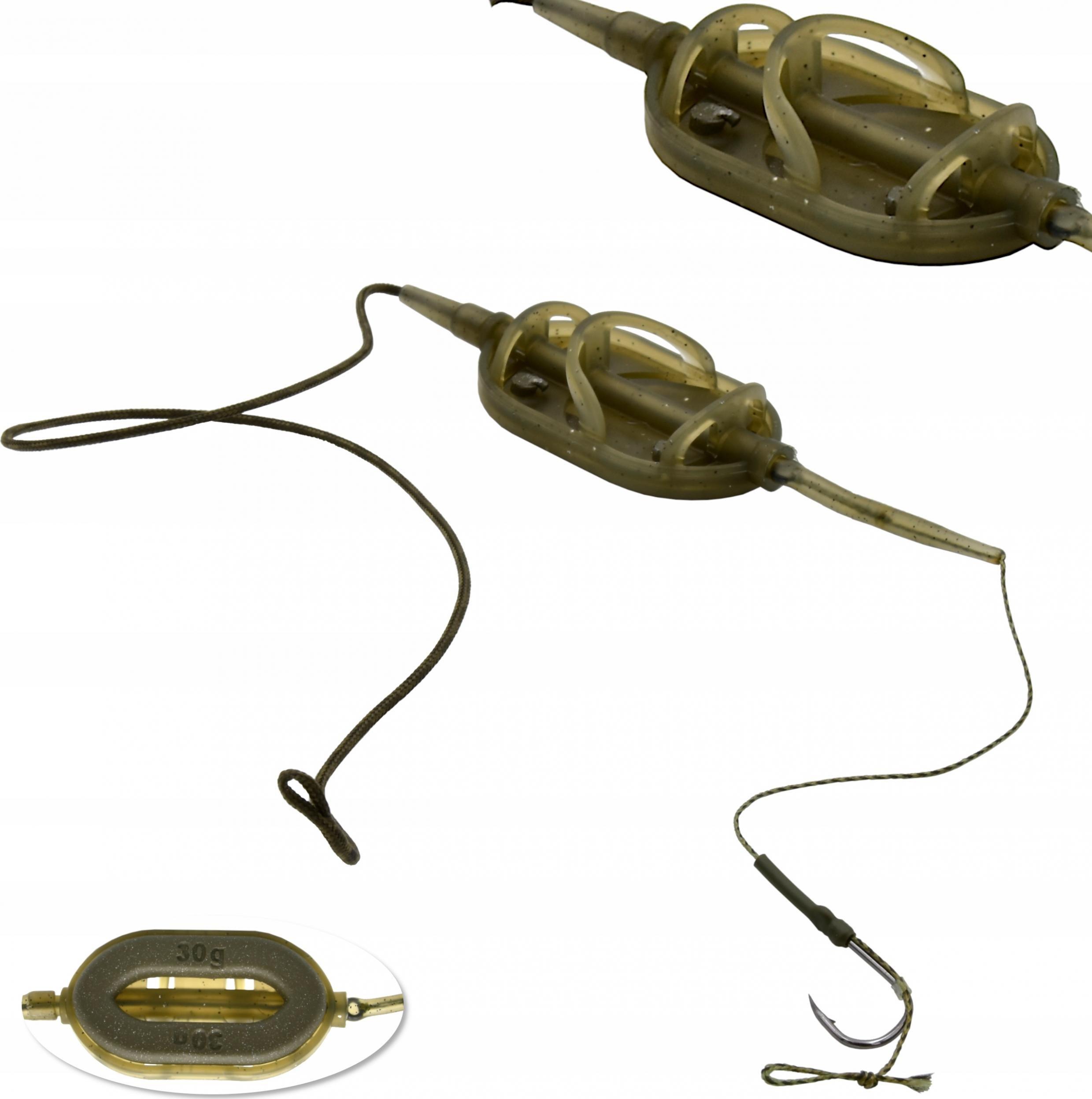 Life-Orange Gotowy Uzbrojony koszyk metod Method Feeder 30g #6