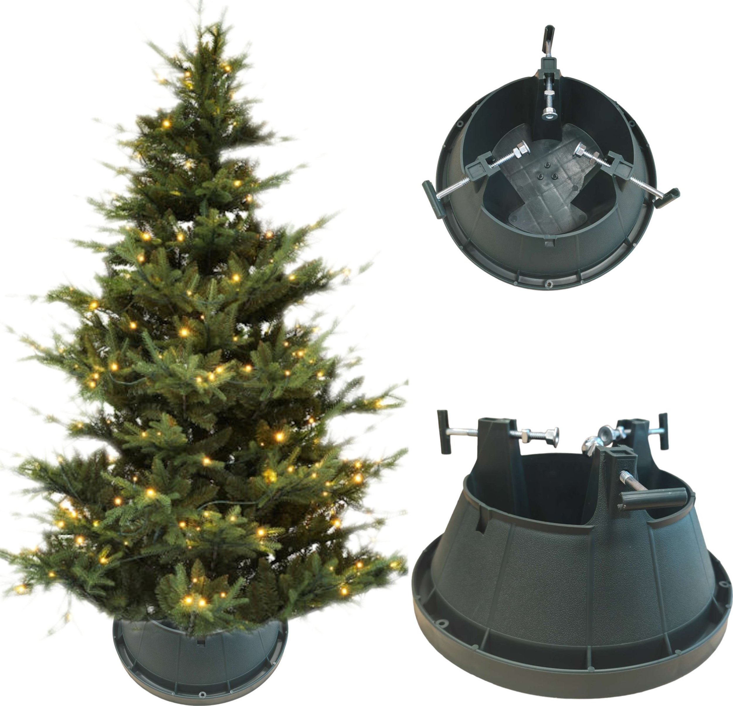 Coil Coil stojak pod choinkę solidny choinkowy duży do drzewka max 2.0m podstawka zielony