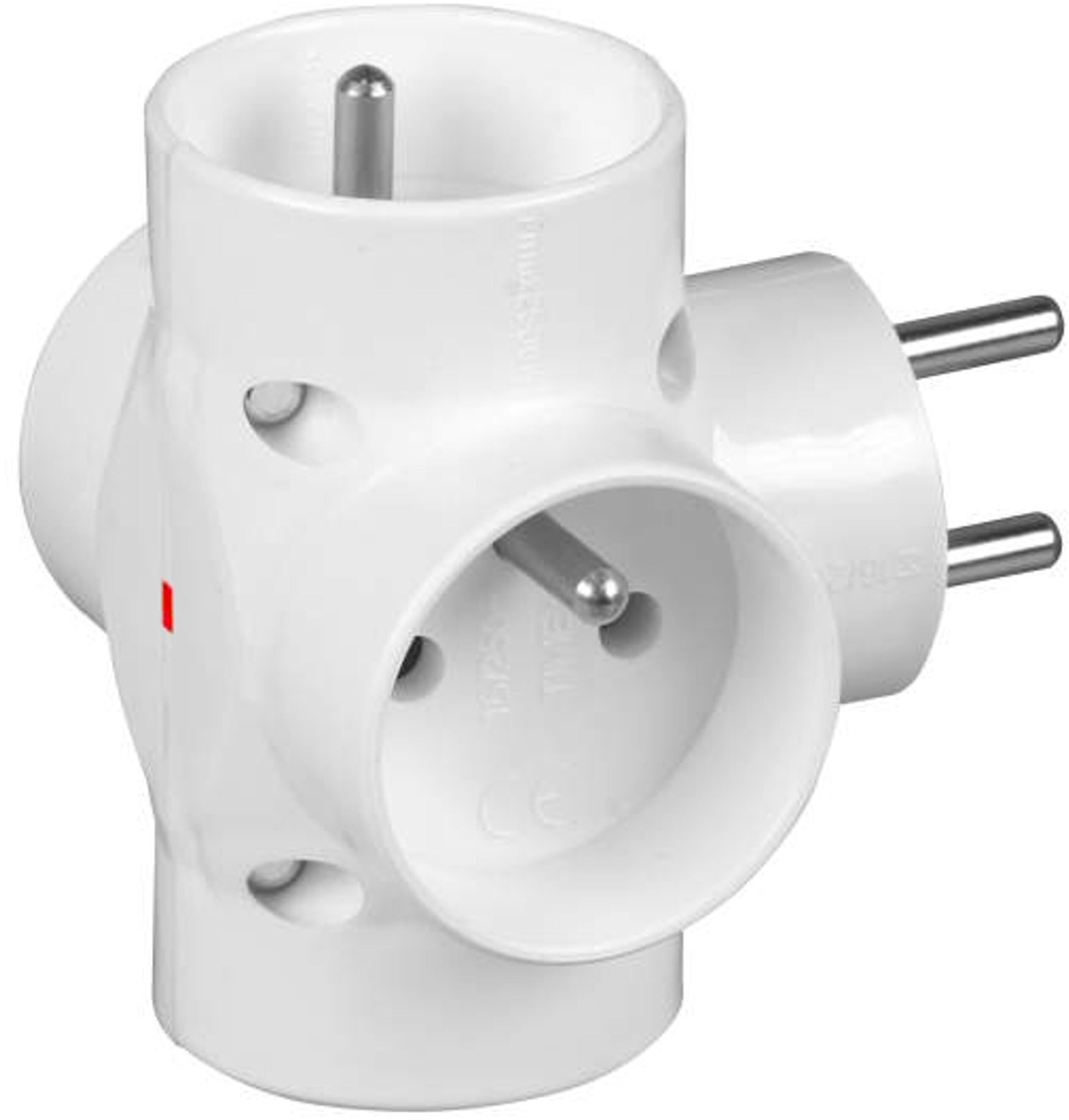 Rozgałęźnik 4-gniazdowy - 4x2P+Z, z uziemieniem, biały, filtr przeciwprzepięciowy 28137
