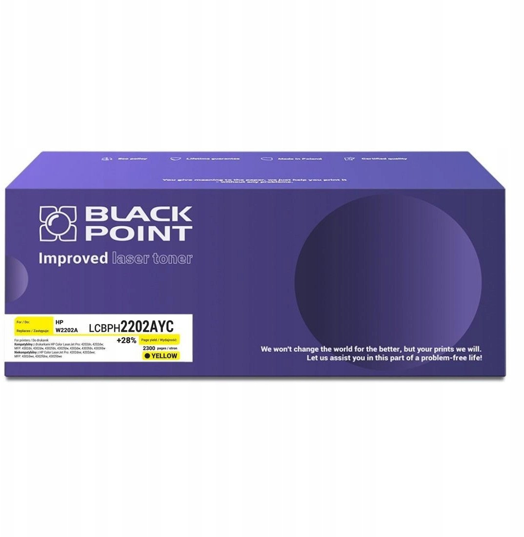 [LCBPH2202AYC] Toner Black Point Color (HP W2202A) chip NEW
