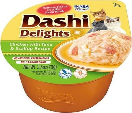 Inaba Foods Inaba DASHI uzupełniająca karma dla kota- bulion o smaku kurczaka i tuńczyka 70 g