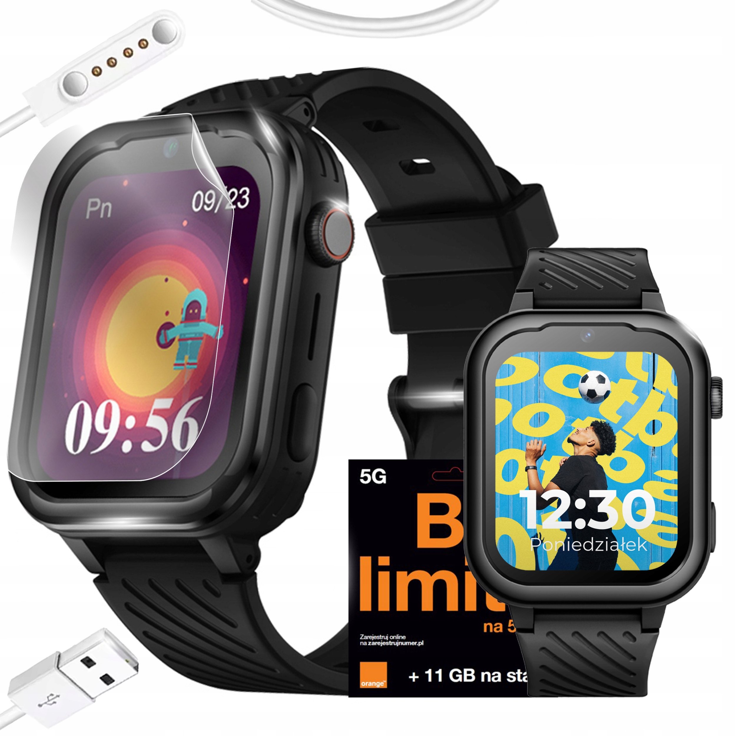 SMARTWATCH ZEGAREK DLA DZIECI TELEFON 4G ROZMOWY SMS Z GRAMI POLSKIE MENU