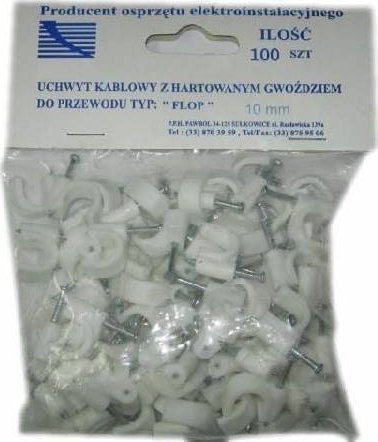Trytyt Flop 10 (100 szt.) uchwyt kablowy z gwoździem