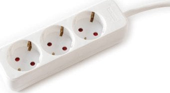 Kabel zasilający Value VALUE Gniazdo 3-drożne bez przełącznika, białe, 1,5 m