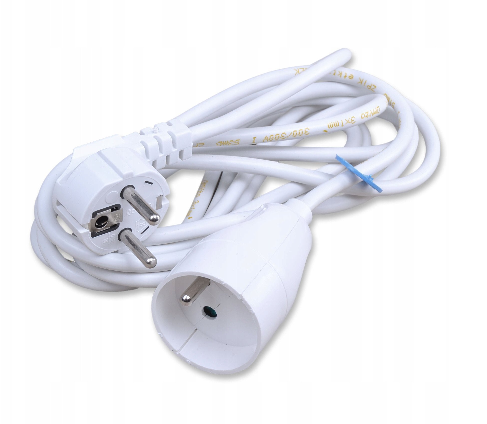 9823# Przedłużacz sieciowy ps-171 1-gniazdo z uiemieniem 3m biały 3x1mm