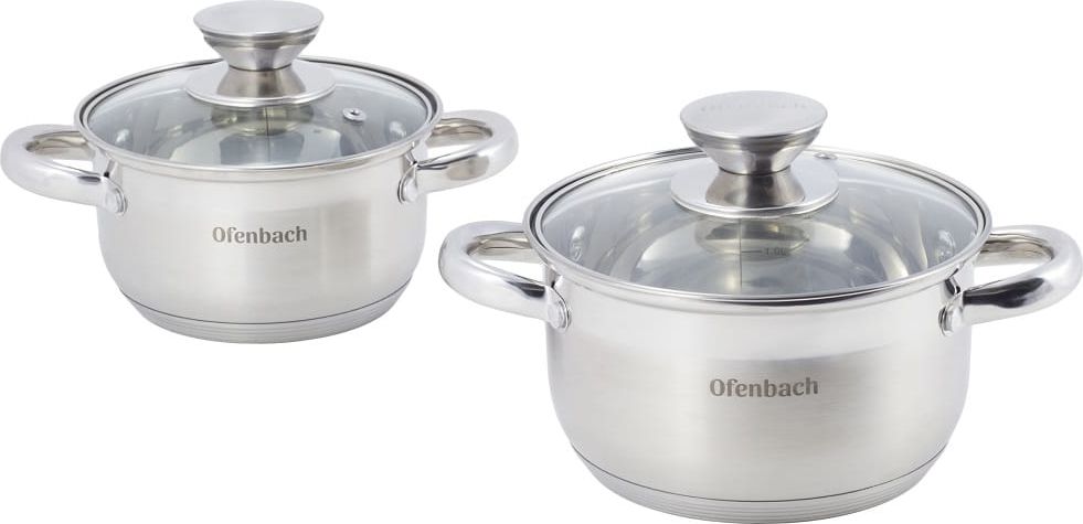 Ofenbach Podstawowy zestaw komplet garnków ze stali gaz indukcja 4el.