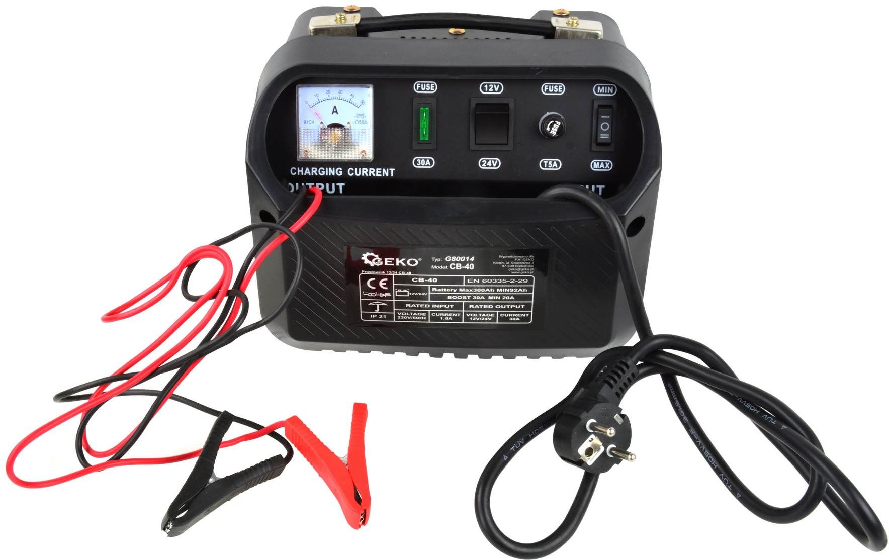 Geko Prostownik 12/24V CB-40(1)