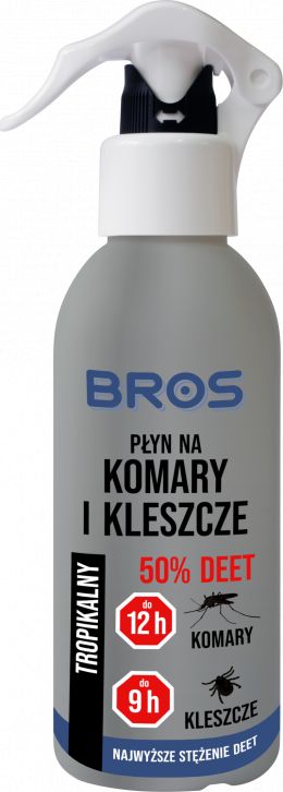 Bros Płyn na komary i kleszcze 50% DEET 130 ml
