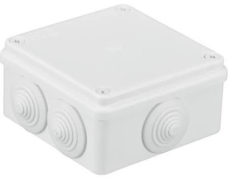 Pawbol Puszka n/t hermetyczna 100x100x50 6 dławików IP55 biała (S-BOX 106B)