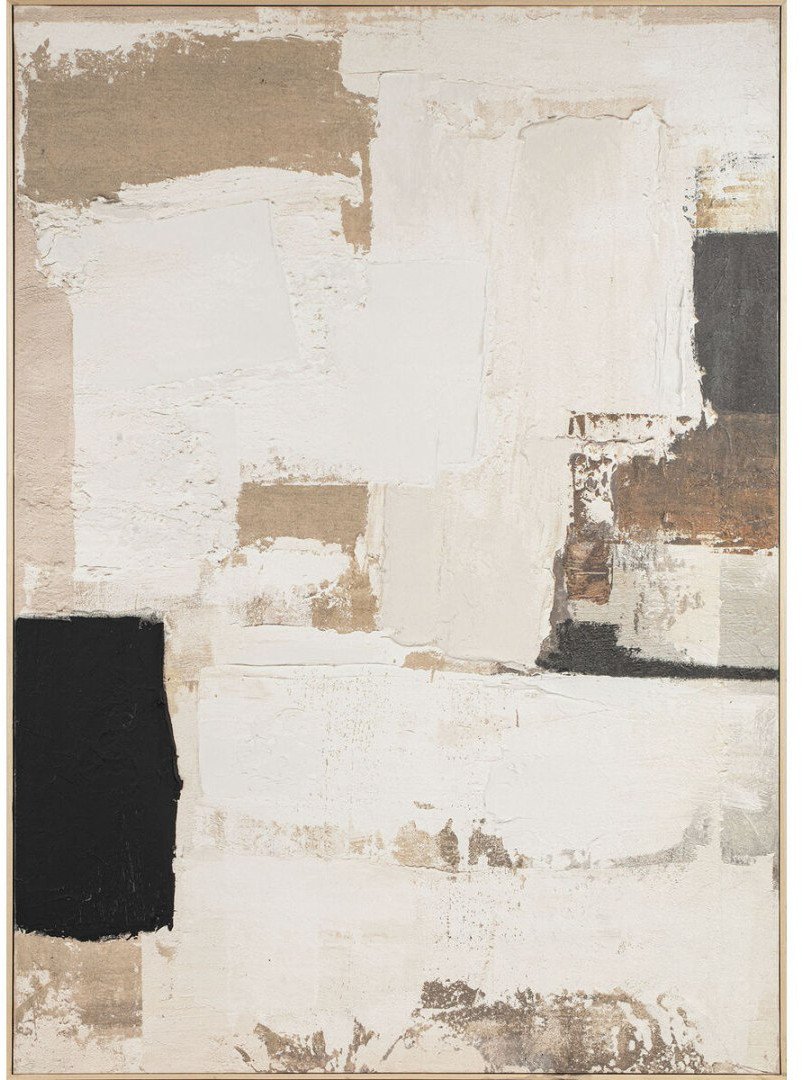 Obraz Home ESPRIT Biały Beżowy Abstrakcyjny Miejska 130 x 5 x 180 cm