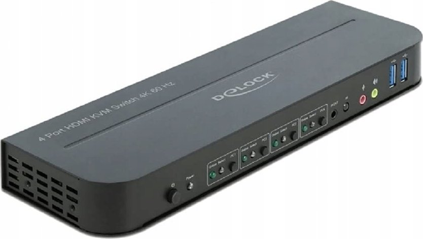 Przełącznik Delock DeLOCK HDMI KVM Switch 4K 60 Hz with USB 3.0 and audio, KVM switch