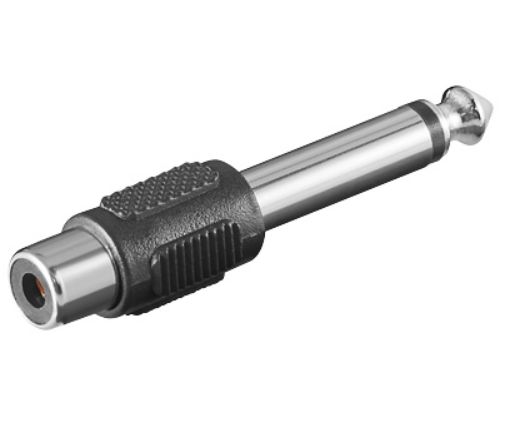 Adapter AV MicroConnect Jack 6.3mm - RCA (Cinch) czarny (AUDANG)