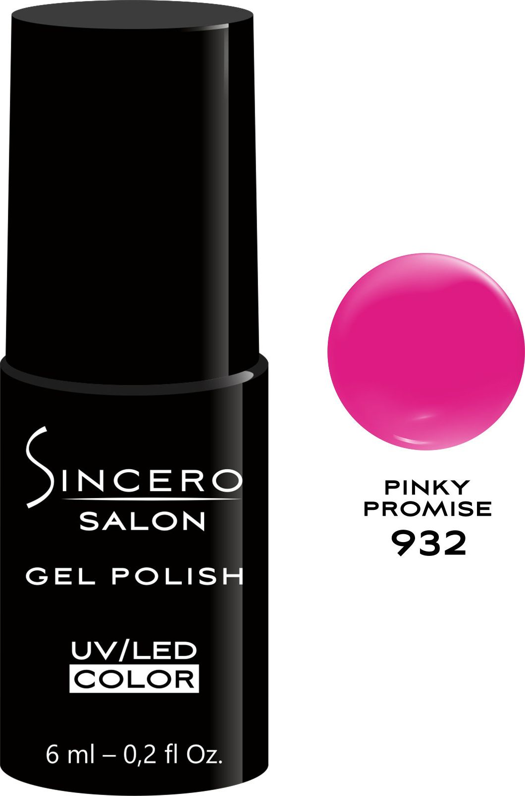 Sincero Salon Lakier hybrydowy Gel Polish UV/LED 932 Pinky Promise 6ml