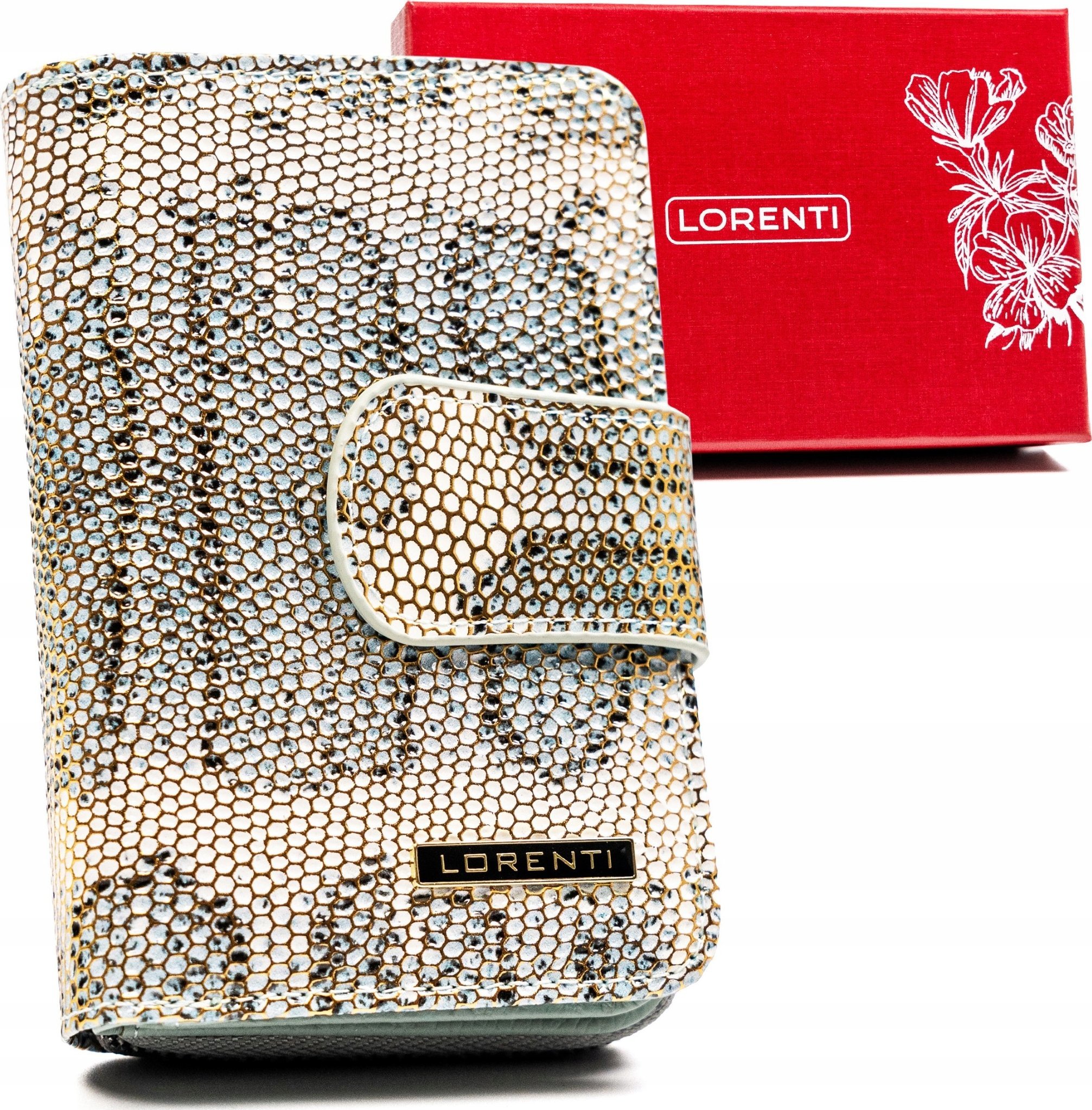 Lorenti Skórzany Portfel Damski Z Systemem Rfid Protect, Zapinany Zatrzaskiem