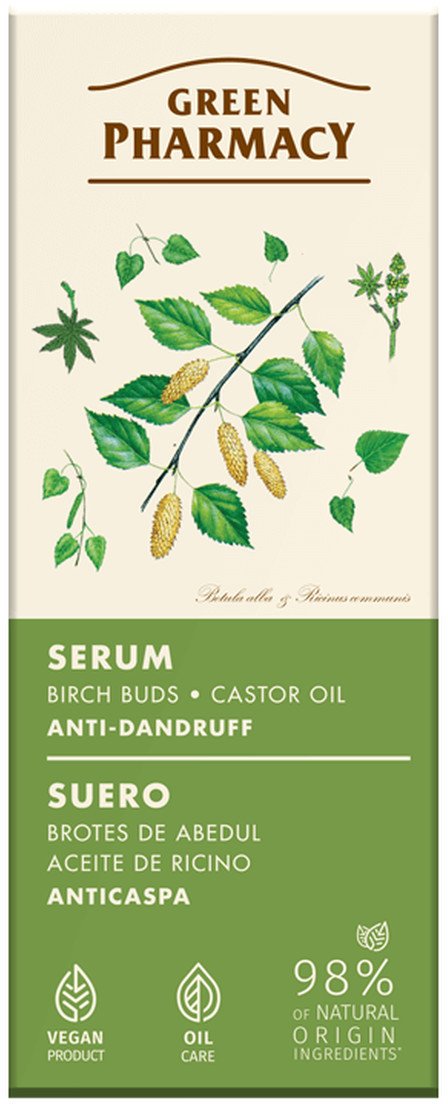 Green Pharmacy Przeciwłupieżowe Serum Pąki Brzozy i Olej Rycynowy 100ml
