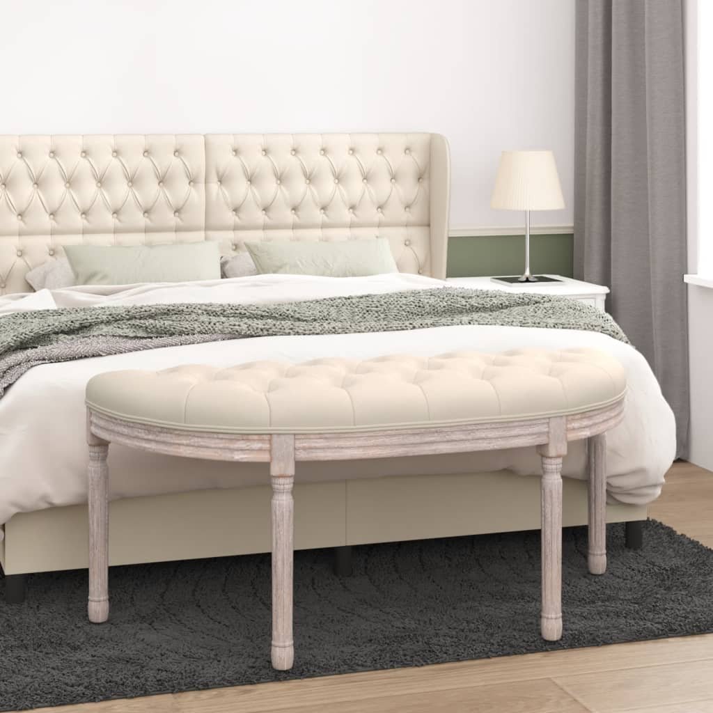 vidaXL vidaXL Ławka, 110,5x45x49 cm, obita tkaniną