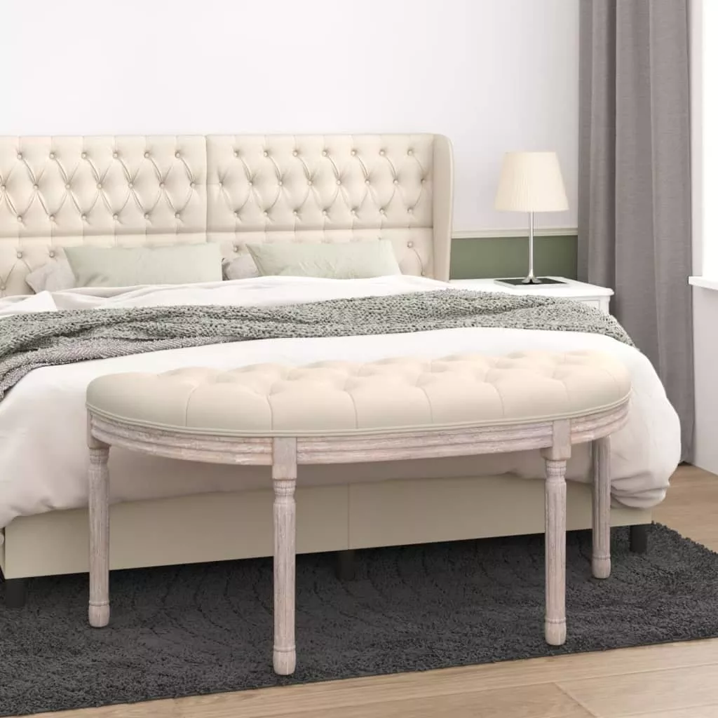 vidaXL vidaXL Ławka, 110,5x45x49 cm, obita tkaniną