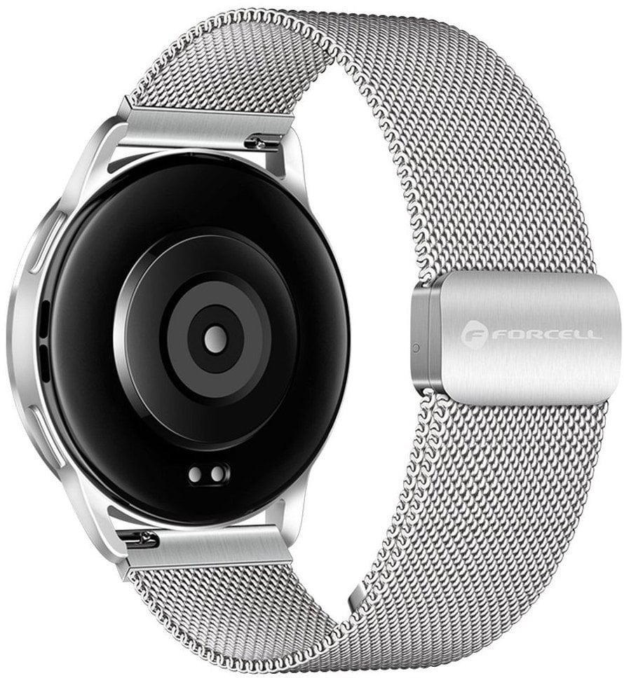 Pasek do Samsung Galaxy Watch Forcell F-Design FS11 magnetyczny stal 22 mm srebrny