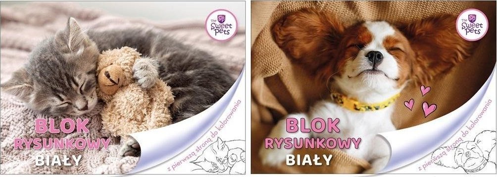 Beniamin Blok rysunkowy A4/20K biały The Sweet Pets