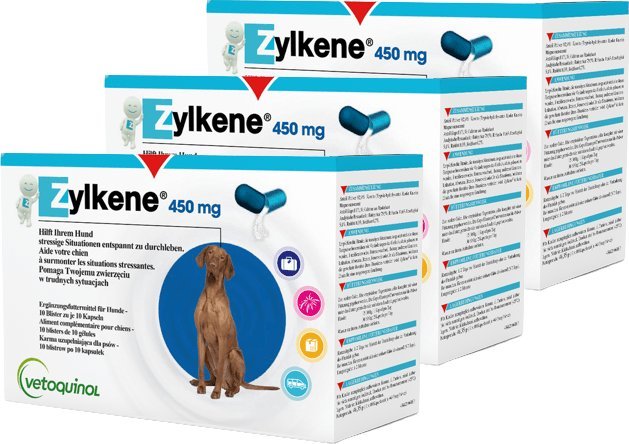 Triton VETOQUINOL Zylkene 450mg Dla Psów Ras Dużych Na Uspokojenie 30tab.
