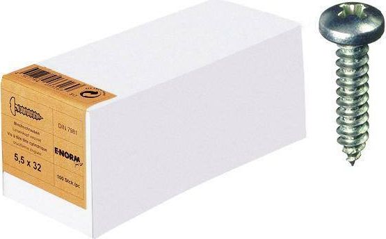 E-NORMpro DIN 7981, stal, ocynk.galwan. -C-H 3,5x6,5 male opak. E-NORMpro