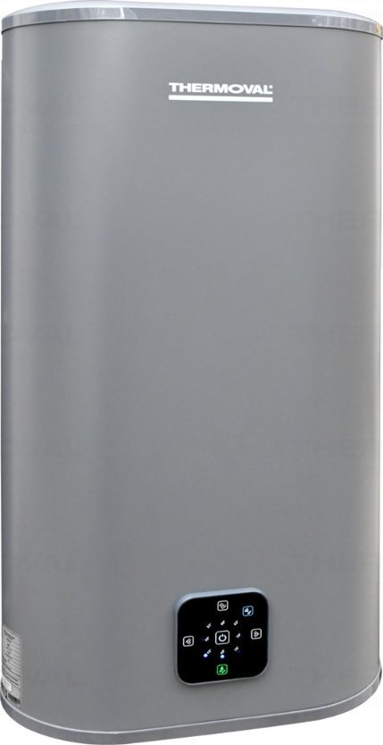 Aqua Ti-80 L-G - Elektryczny ogrzewacz pojemnościowy 80 L ze sterowaniem WIFI, obudowa Slim, kolor szaryTHERMOVAL