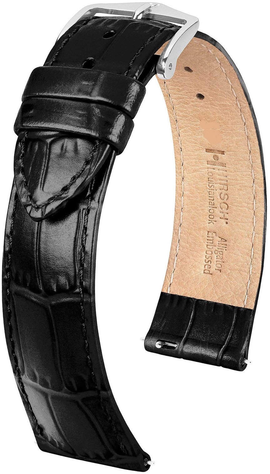 Skórzany wodoodporny pasek do zegarka 18 mm HIRSCH Louisianalook L 03427050-2-18 .