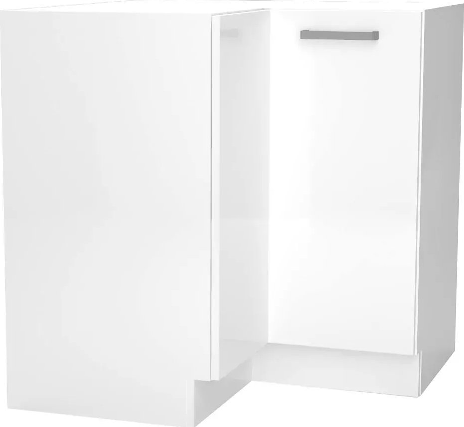 Elior Biała narożna szafka kuchenna - Elora 16X połysk