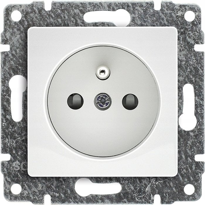 KOS Gniazdo jedno z uziemieniem z przesłoną torów prądowych bez ramki 2P+Z 16A 250V 510234