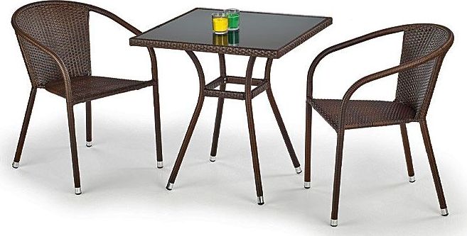 Elior szklany stół ogrodowy Tito, kwadratowy (5945)