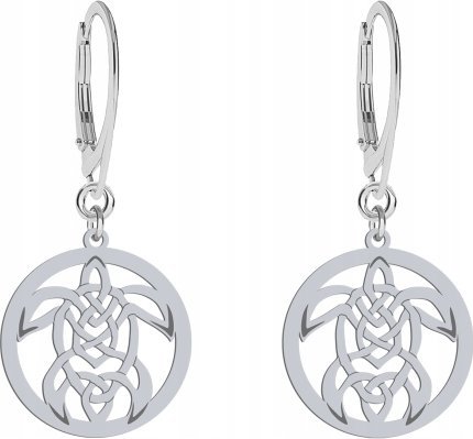 Radziszewska Jewellery Srebrne Kolczyki z ŻÓŁWIEM ażurowym DEDYKACJA