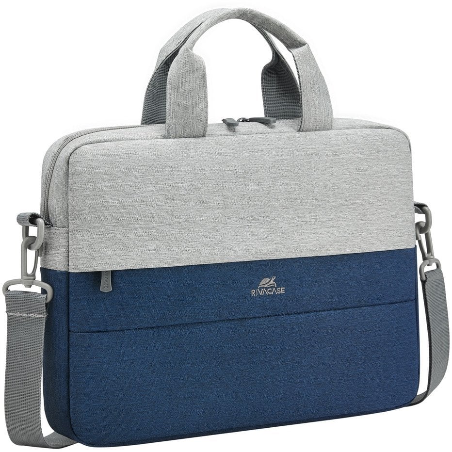 Rivacase 7522 GREY/DARK BLUE torba na laptop 35,6 cm (14") Aktówka Niebieski, Szary