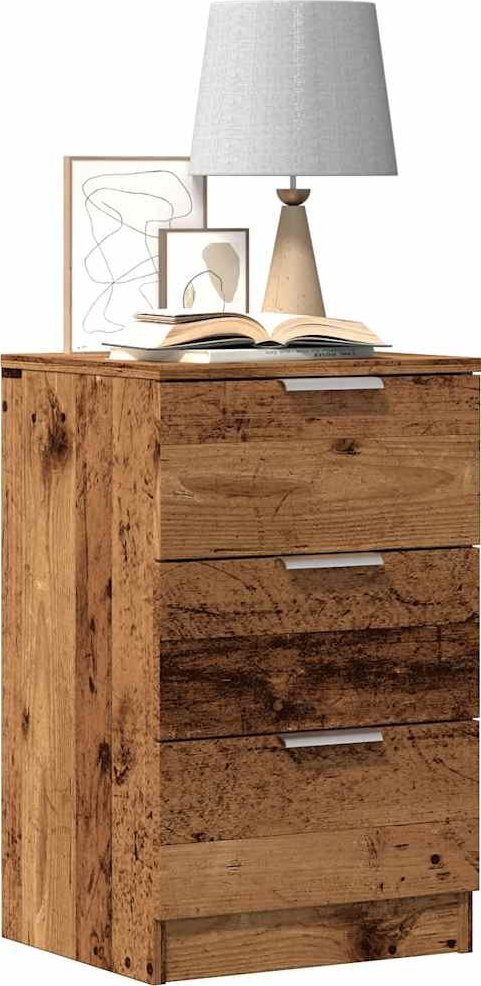 vidaXL vidaXL Szafki nocne, 2 szt., stare drewno, 40x36x65 cm